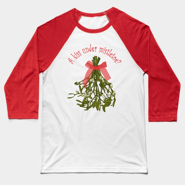 A kiss under mistletoe? Baseball T-Shirt by Tenshi_no_Dogu